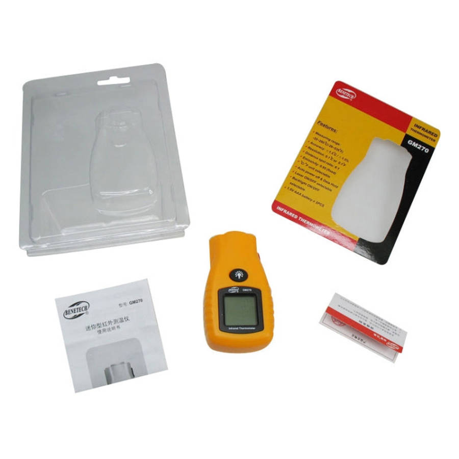 BENETECH Digital Mini Infrared Thermometer, Temperature Range: -32 - 280 Degree (GM270)(Yellow)