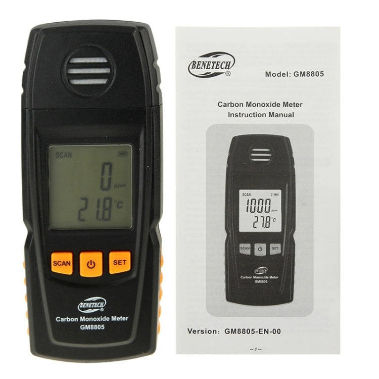 BENETECH GM8805 LCD Display Handheld Carbon Monoxide CO Monitor Detector Meter Tester, Measure Ra...