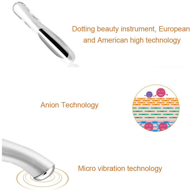 HYJ-825 Eye Care Massager Eyes Wrinkle Removing Pen Ion Vibration Beauty Eye Cream Cosmetic Instr...