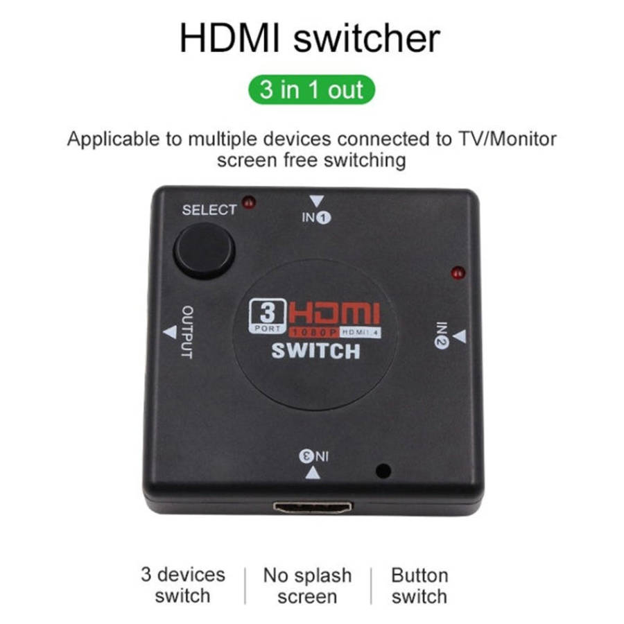 3 Ports 1080P HDMI Switch(Black)