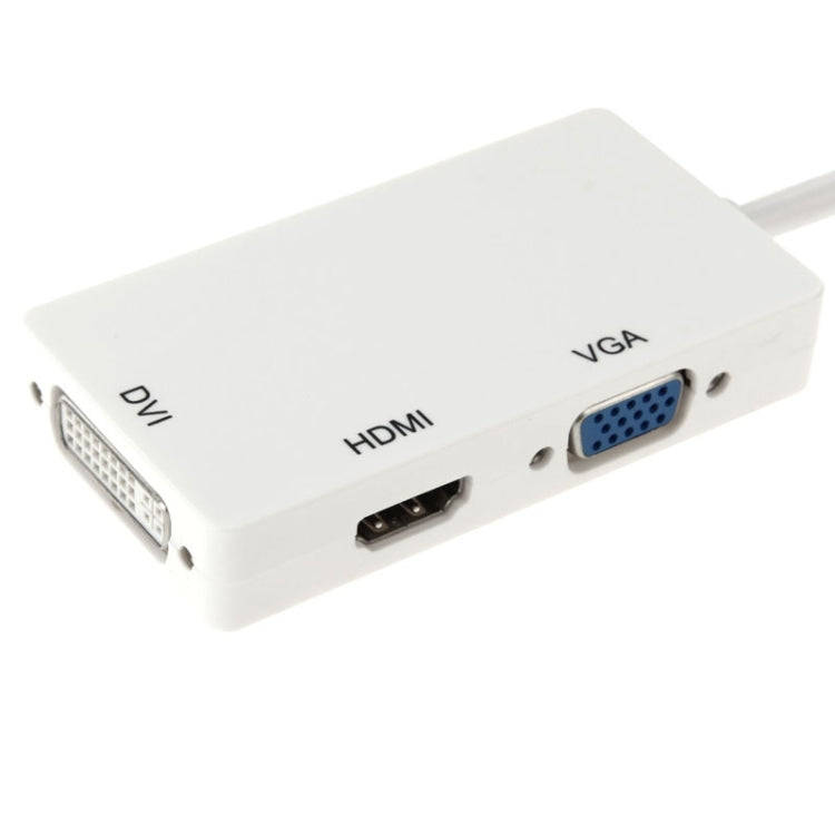 Mini DisplayPort Male to HDMI + VGA + DVI Female Adapter Converter Cable for Mac Book Pro Air, Ca...