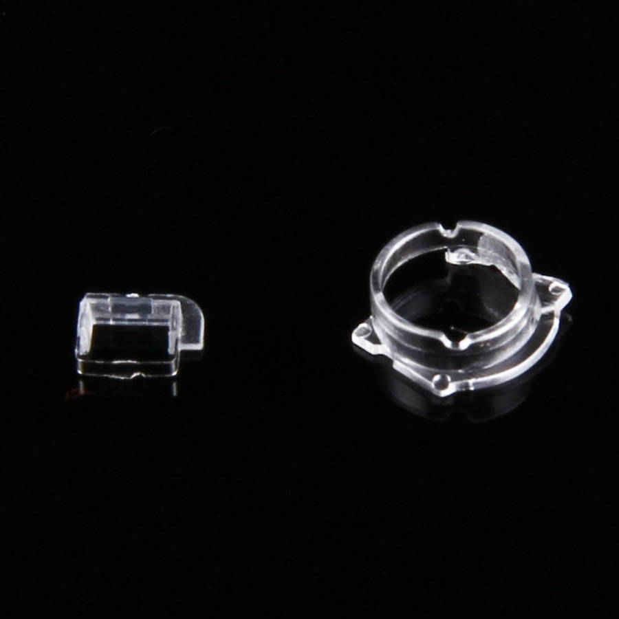 100 PCS Transparent Plastic Camera Lens Frame for iPhone 5 & 5S & 5C(Transparent)