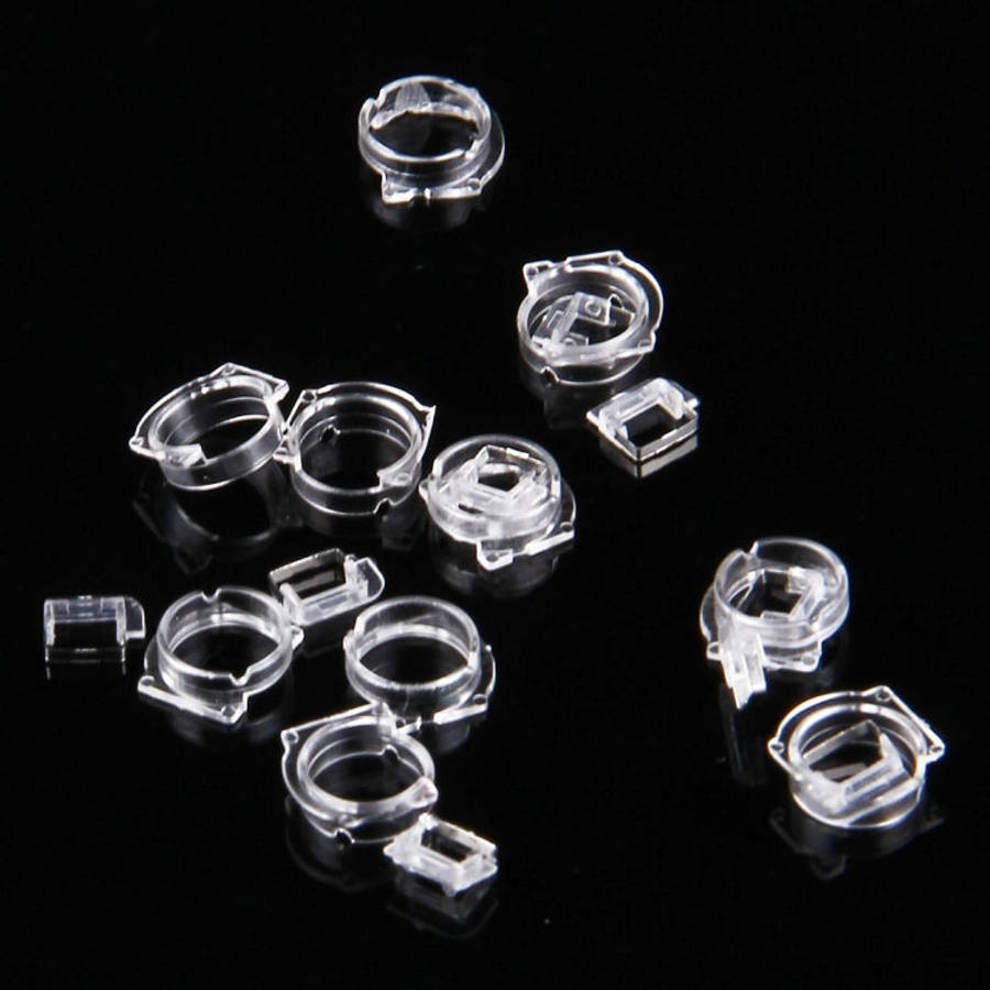 100 PCS Transparent Plastic Camera Lens Frame for iPhone 5 & 5S & 5C(Transparent)