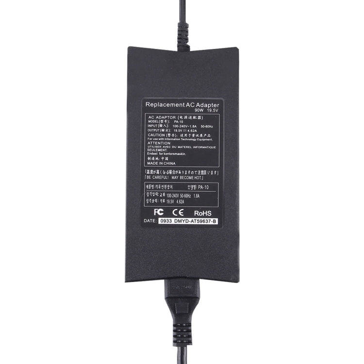 AC Adapter 19.5V 4.62A 90W for DELL D620 Notebook, Output Tips: 7.4x5.0mm(Black)