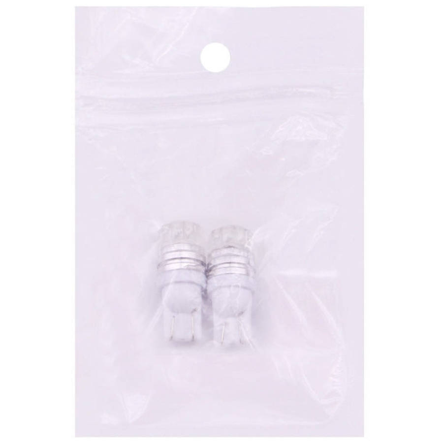 2 PCS T10 1.5W 60LM 1 LED White COB LED Brake Light for Vehicles, DC12V(White)
