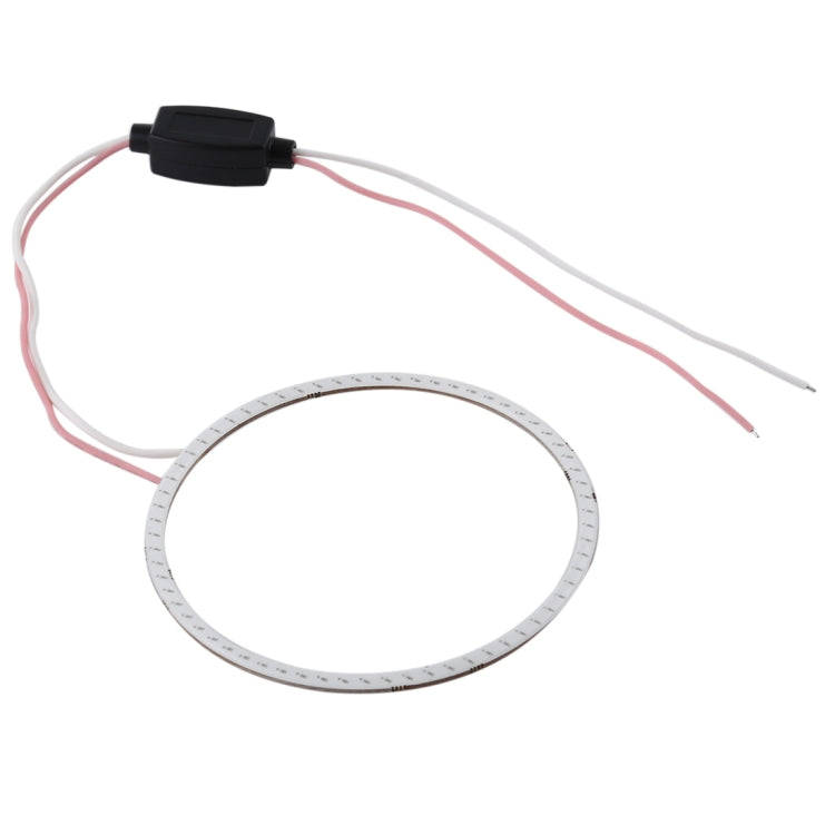 90mm 5W 180LM Angel Eyes Circles Car Headlight COB LED Lights for Vehicles, DC 12-24V (Green Light)