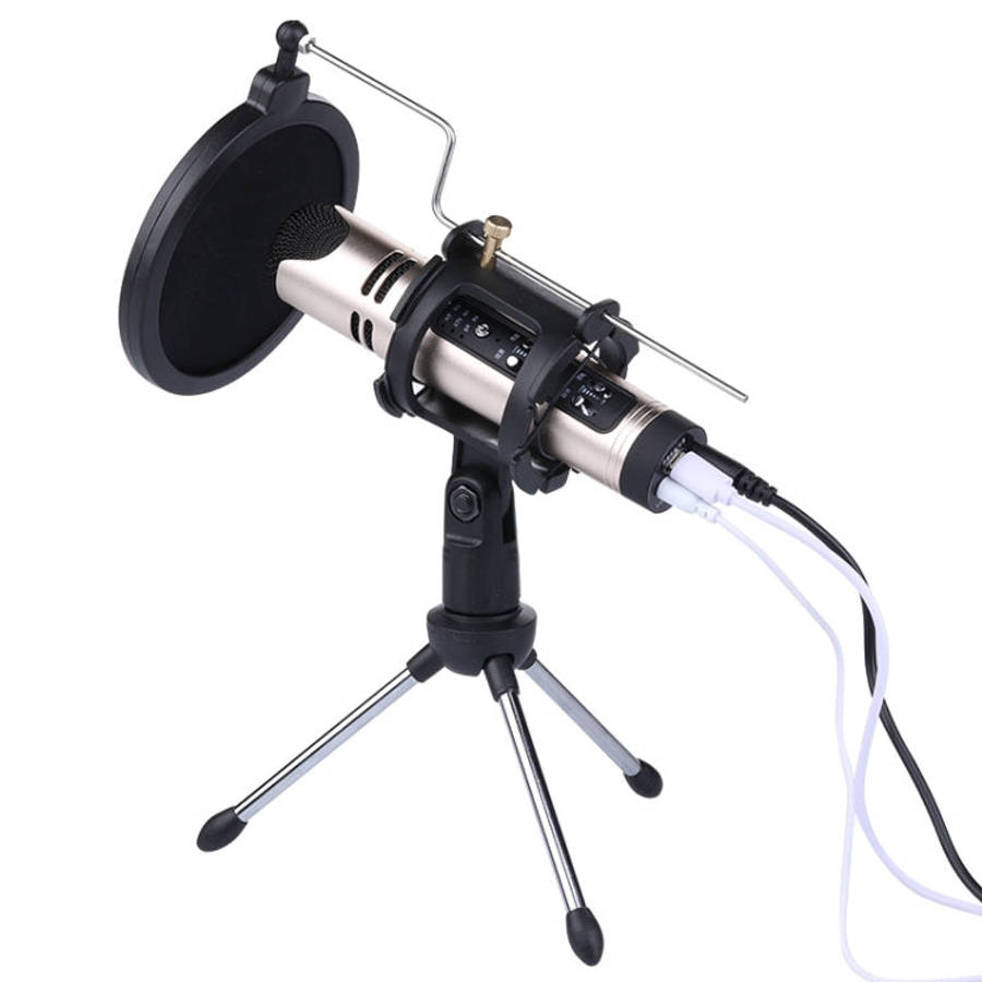 PS-5 Universal Live Broadcast Bracket Tripod Holder with Anti-spray Net & Microphone Clip & Shock...