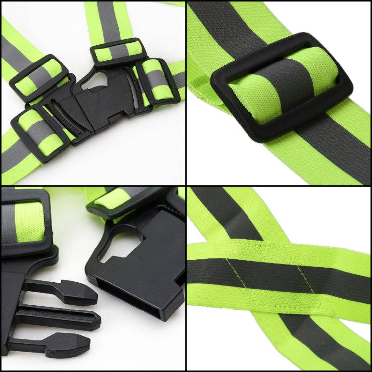 Night Riding Running Flexible Reflective Safety Vest(Blue)