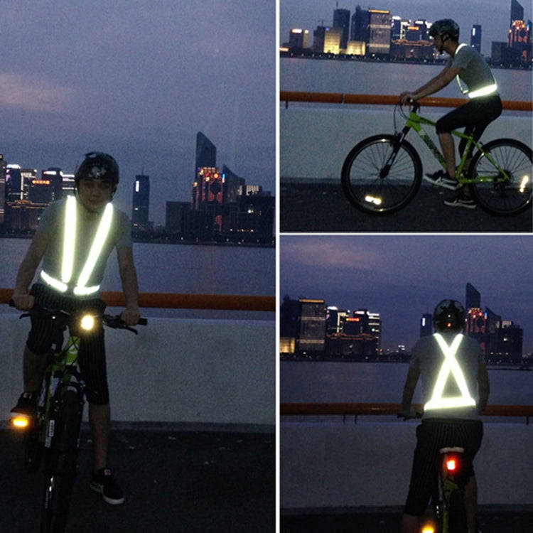 Night Riding Running Flexible Reflective Safety Vest(Blue)
