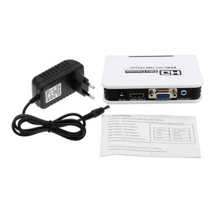 1080P HDMI to VGA adapter Digital to Analog Video Audio Converter Cable for Xbox 360 PS3 PS4 PC L...