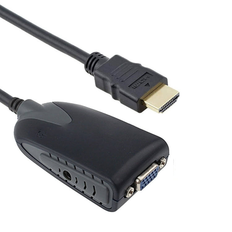 HDMI Male to VGA Female Adapter With Audio Cable(Black)