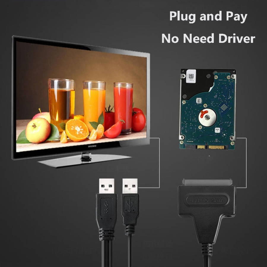 USB 2.0 to 7+15 Pin 22Pin SATA Data Cable Converter Adapter with Box Case for 2.5 / 3.5 Inch Hard...