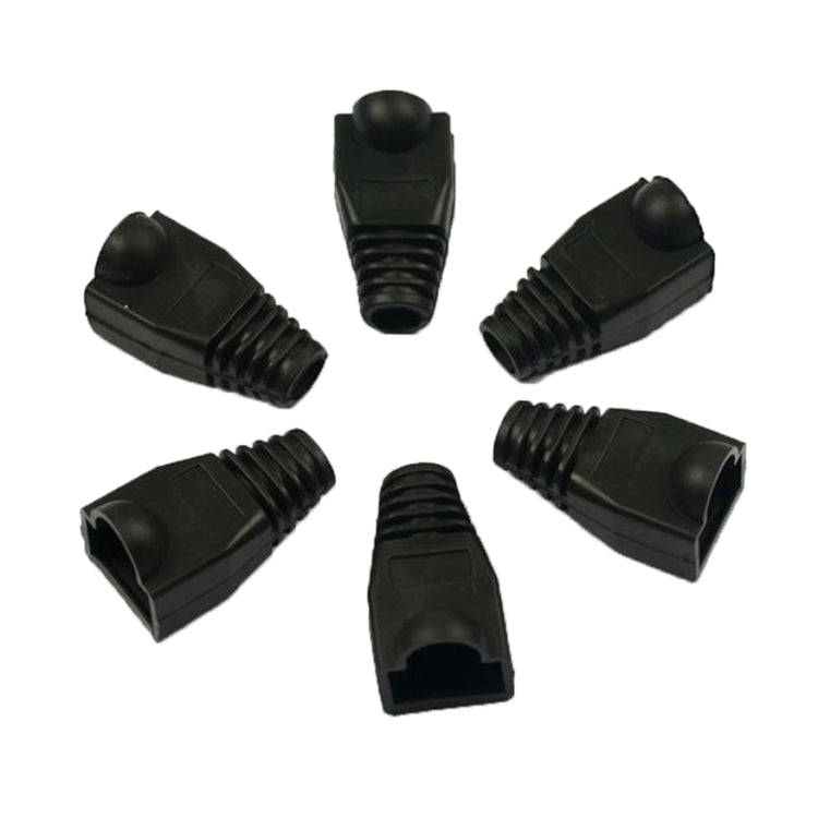 Network Cable Boots Cap Cover for RJ45, Black (100 pcs in one packaging , the price is for 100 pc...