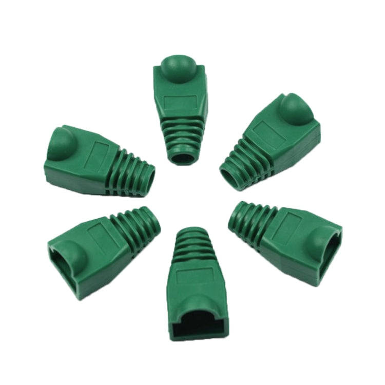 Network Cable Boots Cap Cover for RJ45, Green (100 pcs in one packaging , the price is for 100 pc...