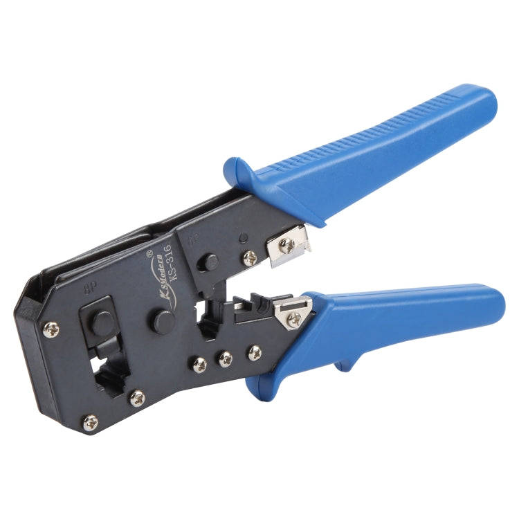KS-316 RJ45-RJ12-RJ11 Multi-function Networkong Crimping Tool (Blue)
