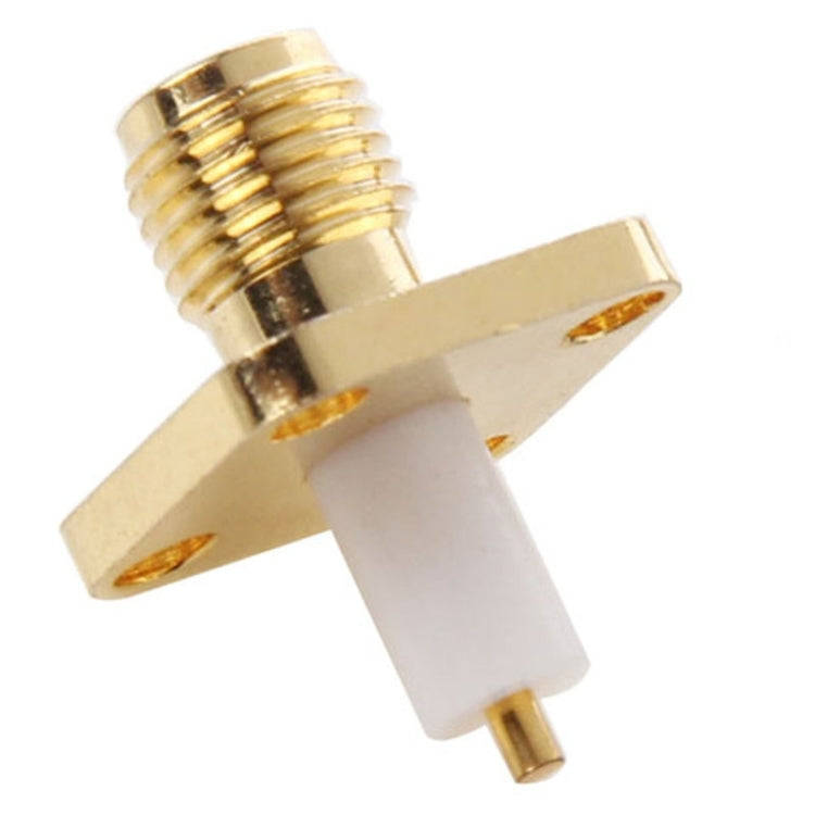 10 PCS Gold Plated SMA Female 4 Holes Chassis Panel Mount Extended Dielectric Solder Connector Ad...