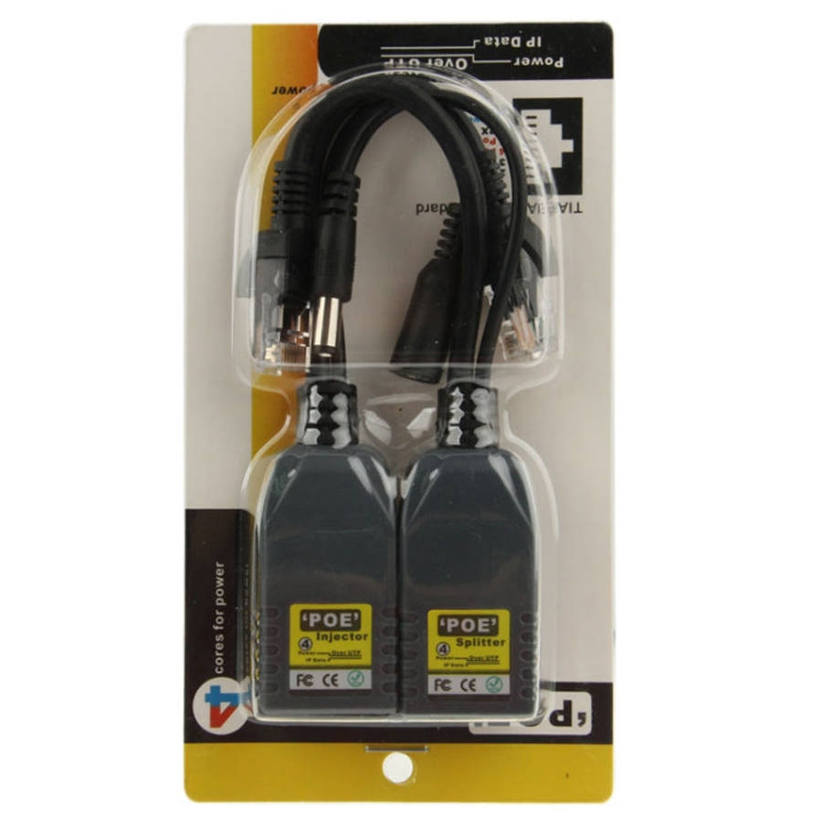 2 PCS 904, 4 Cores Power Over Ethernet Passive POE Splitter Injector Adapter Cable Kit for IP Cam...