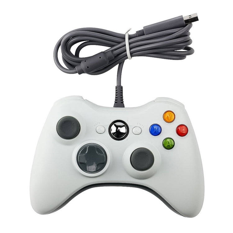 USB 2.0 Wired Controller Gamepad for XBOX360, Plug and Play, Cable Length: 2.5m(White)