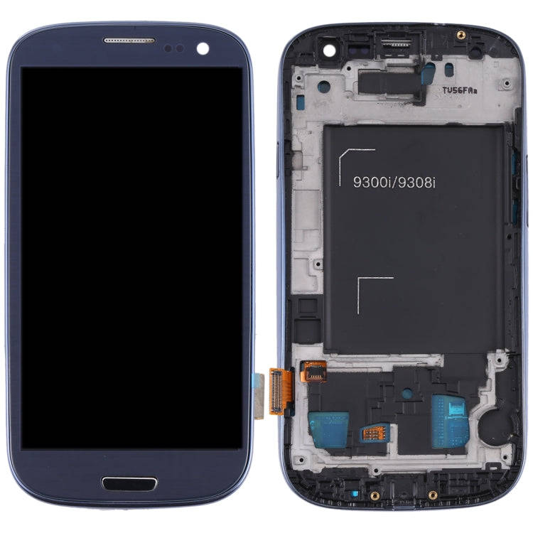 Original Super AMOLED LCD Screen for Samsung Galaxy SIII / i9300 Digitizer Full Assembly with Fra...