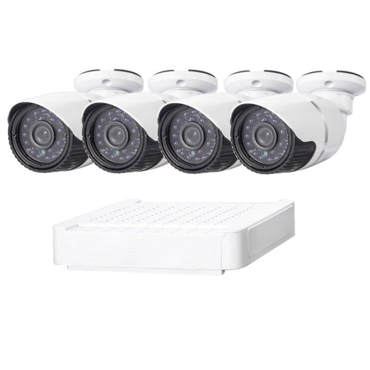 N4B-Mini/L 4 Ch 720P 1.0 Mega Pixel IP Camera NVR Kit, Support Night Vision / Motion Detection, I...