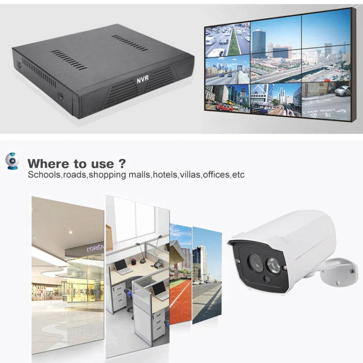 N4B7M 4Ch 960P P2P ONVIF 1.3 Mega Pixel IP Camera NVR Kit, Support Night Vision / Motion Detectio...
