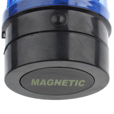 6-LED Flash Strobe Warning Light for Auto Car with Strong Magnetic Base (Blue + Black)