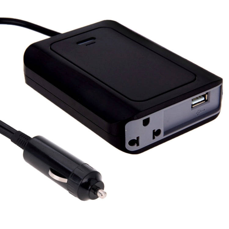 DY-200N, 200W DC 12V to AC Car Power Inverter with 500mA USB Port & EU / US Power Socket(Black)