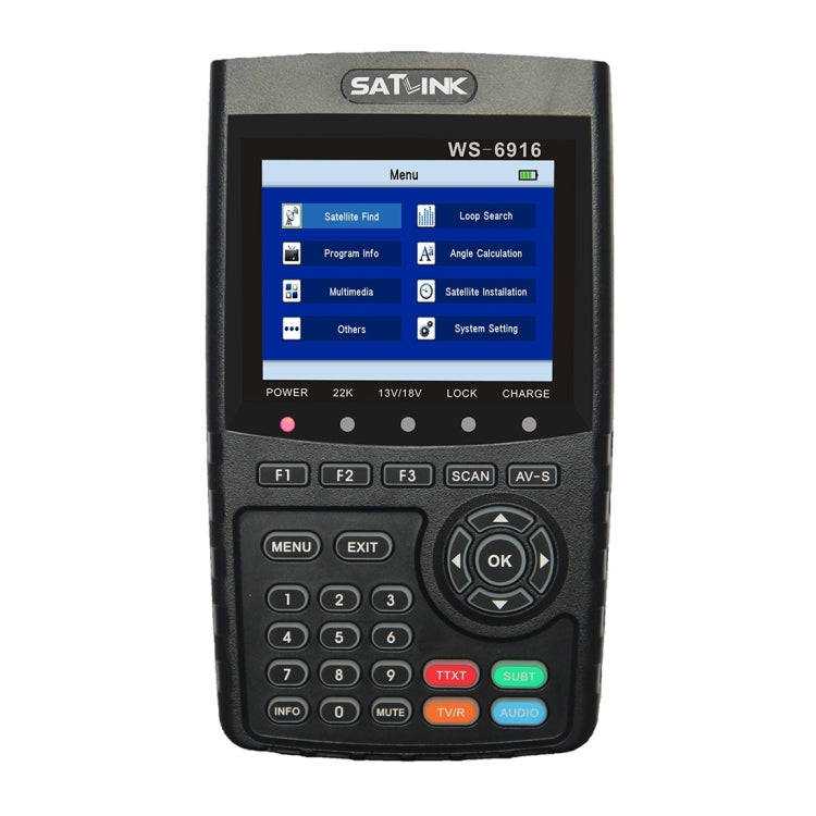 SATLINK WS6916 Digital Satellite Signal Finder Meter, 3.5 inch TFT LCD Screen, Support DVB-S / S2...