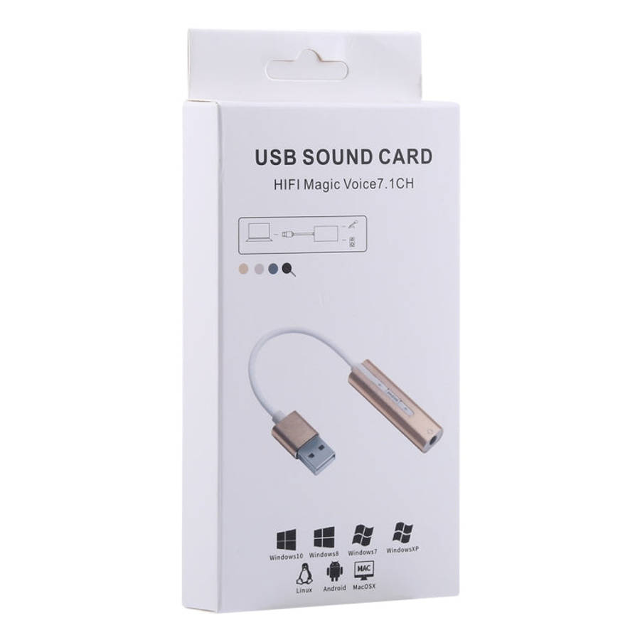 Aluminum Shell 3.5mm Jack External USB Sound Card HIFI Magic Voice 7.1 Channel Adapter Free Drive...