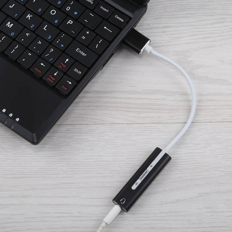 Aluminum Shell 3.5mm Jack External USB Sound Card HIFI Magic Voice 7.1 Channel Adapter Free Drive...