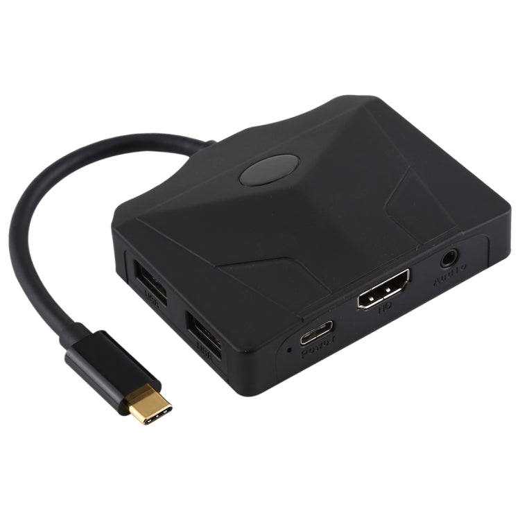 V178B USB-C / Type-C to USB 3.0 x 3 + USB-C / Type-C + HDMI + Audio Port + SD / TF Card Reader Mu...
