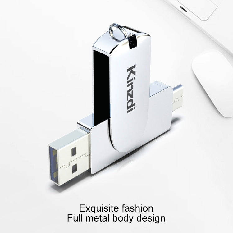Kinzdi 64GB USB 3.0 + Type-C 3.0 Interface Metal Twister Flash Disk V11 (Rose Gold)