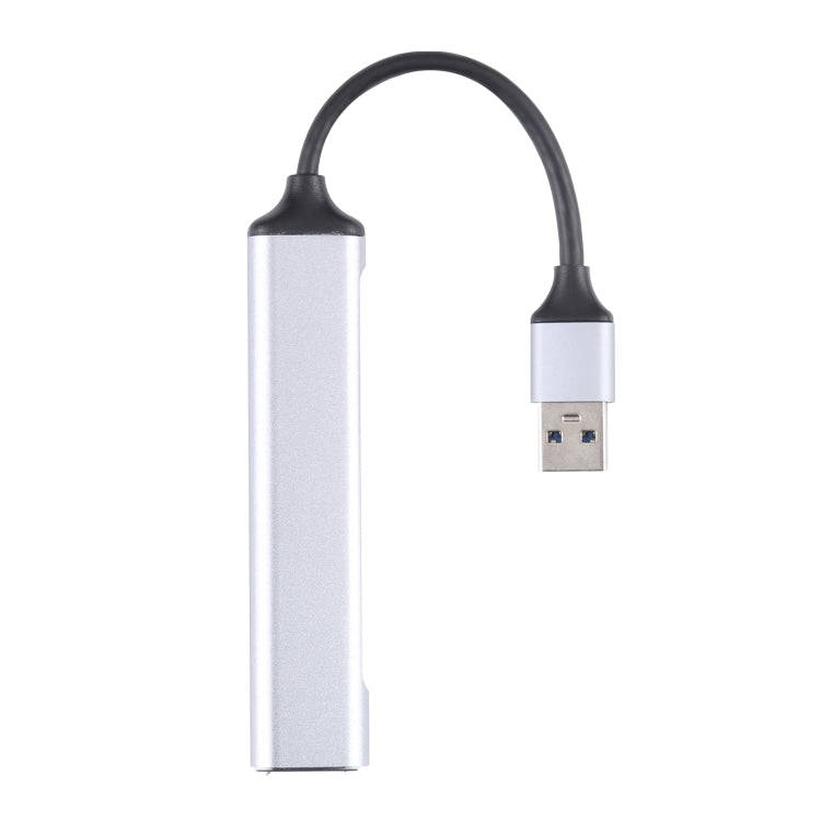 5 in 1 USB 3.0 to SD / TF Card Slot + 3 USB 3.0 Ports Multifunctional Docking Station HUB (Silver)