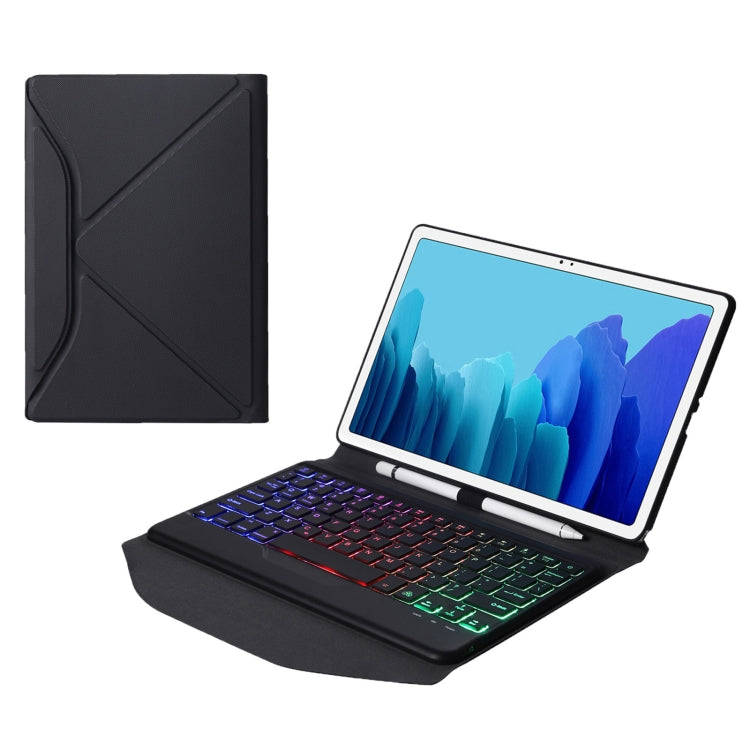B500S Diamond Texture Triangle Back Holder Splittable Bluetooth Keyboard Leather Tablet Case with...