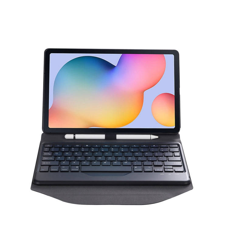 B610 Diamond Texture Triangle Back Holder Splittable Bluetooth Keyboard Leather Tablet Case for S...