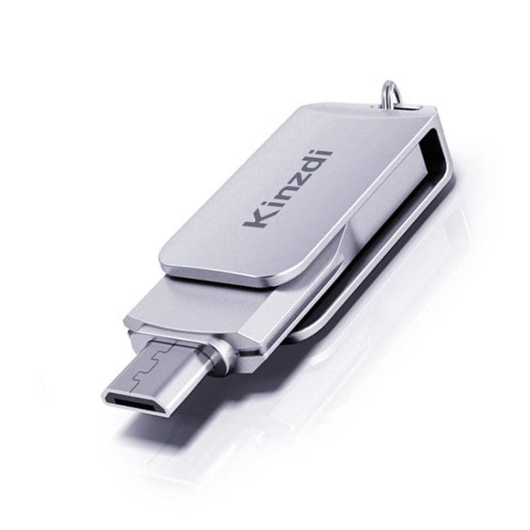 Kinzdi 32GB USB + Type-C Interface Metal Twister Flash Disk V8 (Silver)