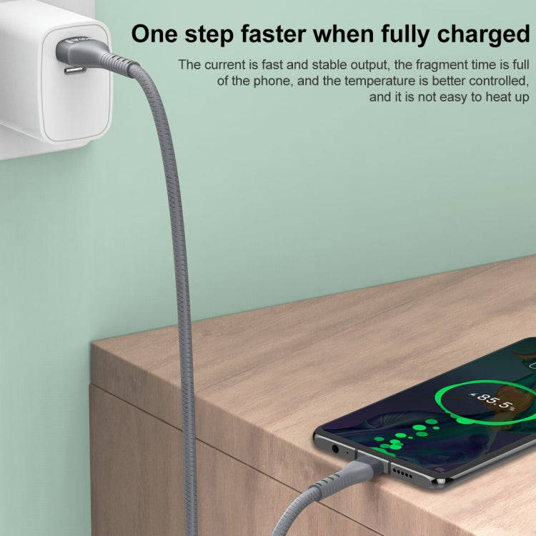 IVON CA92 2.4A Max USB to USB-C / Type-C Rubber Fast Charging Data Cable, Length: 1.5m (Black)