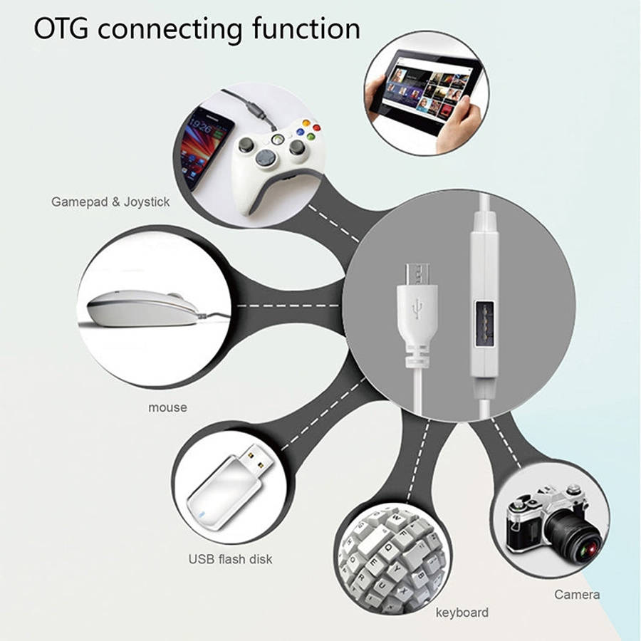 OTG-Y-03 USB 2.0 Male to Micro USB Male + USB Female OTG Charging Data Cable for Android Phones /...