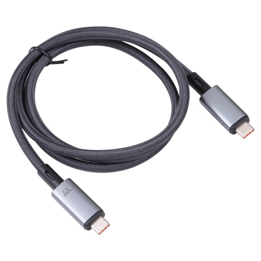10Gbps 8K USB-C/Type-C to USB-C/Type-C Video Cable Compatible with USB 3.2, Length: 1m(Black)