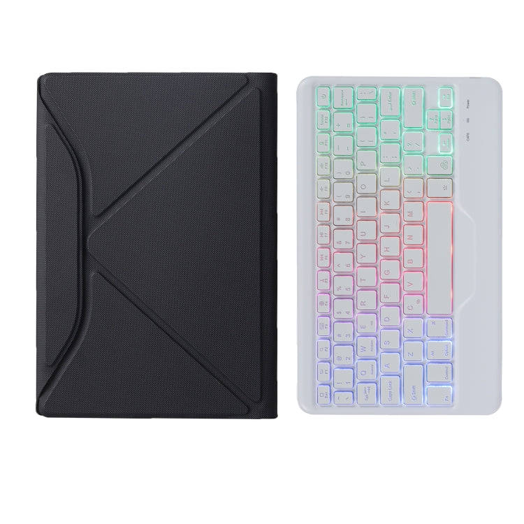 B610S Diamond Texture Triangle Back Holder Splittable Bluetooth Keyboard Leather Tablet Case with...