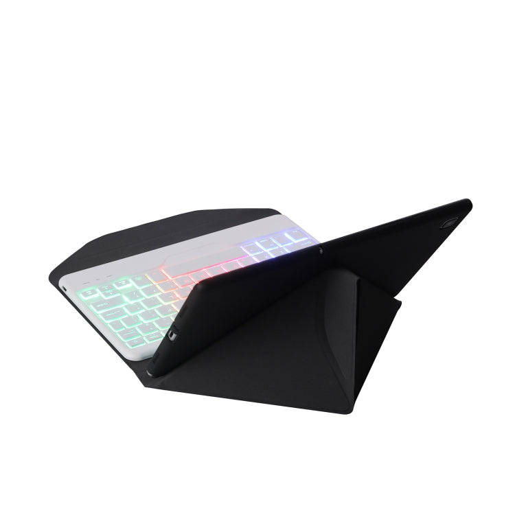 B610S Diamond Texture Triangle Back Holder Splittable Bluetooth Keyboard Leather Tablet Case with...
