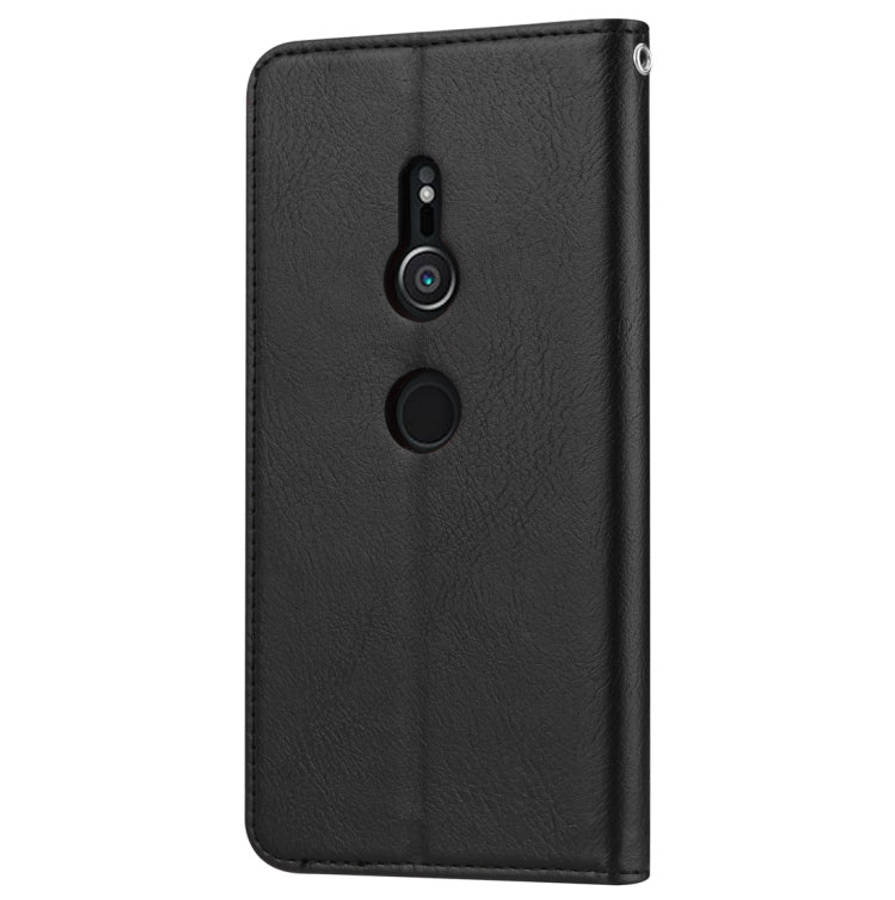 Knead Skin Texture Horizontal Flip Leather Case for Sony Xperia XZ3, with Photo Frame & Holder & ...