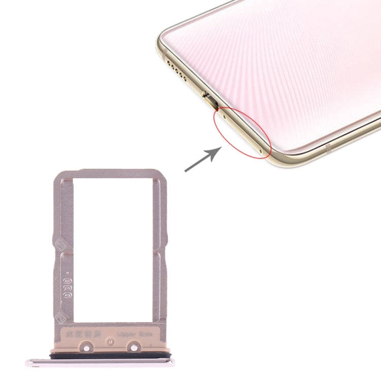For Vivo X27 SIM Card Tray + SIM Card Tray (Gold)