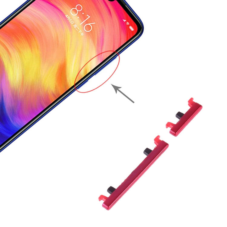 Power Button and Volume Control Button for Xiaomi Redmi Note 7 Pro / Redmi Note 7(Red)