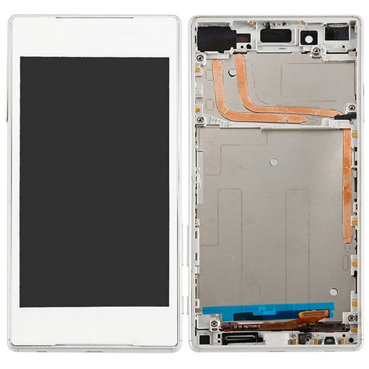 OEM LCD Screen for Sony Xperia Z5 Digitizer Full Assembly with Frame(White)