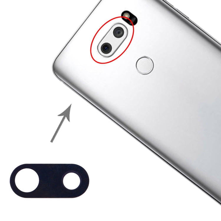 10 PCS Back Camera Lens for LG V30 H930 H933 (Black)