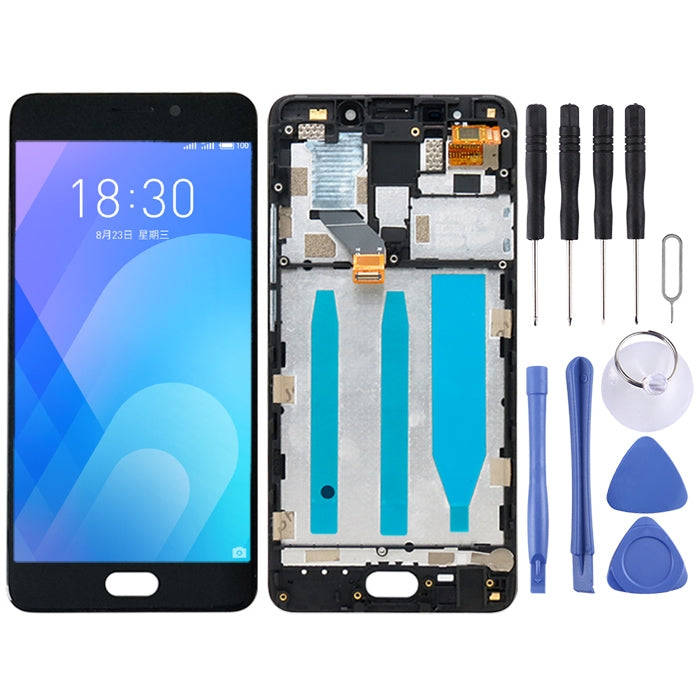TFT LCD Screen for Meizu M6 Note Digitizer Full Assembly with Frame(Black)