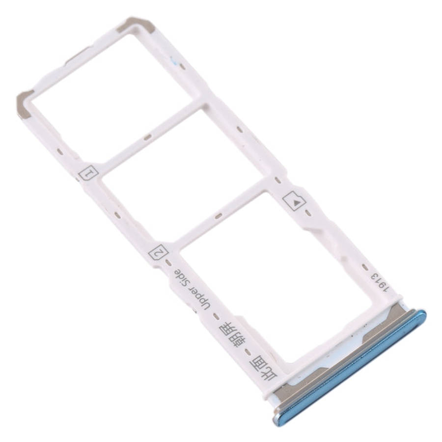For Vivo Y7s SIM Card Tray + SIM Card Tray + Micro SD Card Tray (Green)