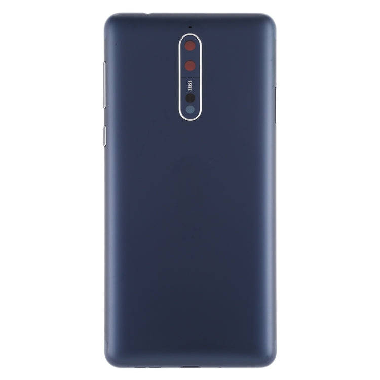Battery Back Cover with Camera Lens & Side Keys for Nokia 8 / N8 TA-1012 TA-1004 TA-1052(Blue)
