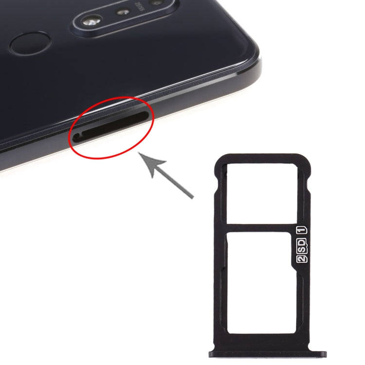 SIM Card Tray + SIM Card Tray / Micro SD Card Tray for Nokia 7.1 / TA-1100 TA-1096 TA-1095 TA-108...